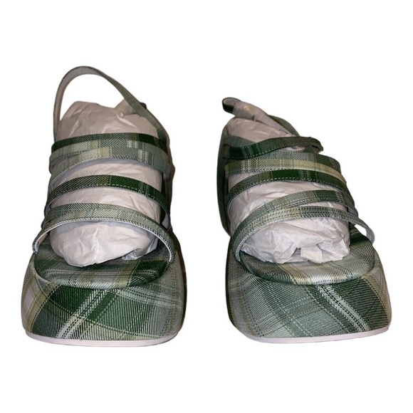 Free People Jeffrey Campbell Chunky Platform Sandal Britany Plaid Women 10M NEW - Picture 2 of 10